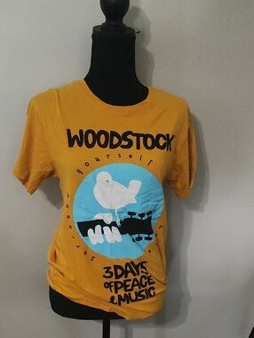 Yellow Graphic Tee - Woodstock 3 Days of Peace & Music